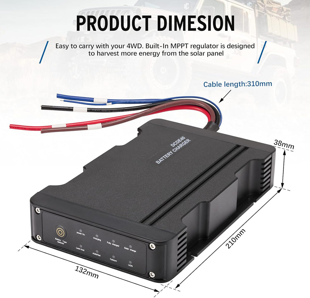 40A DC to DC On-Board Battery Charger Dual Input, Pack of 2 R442