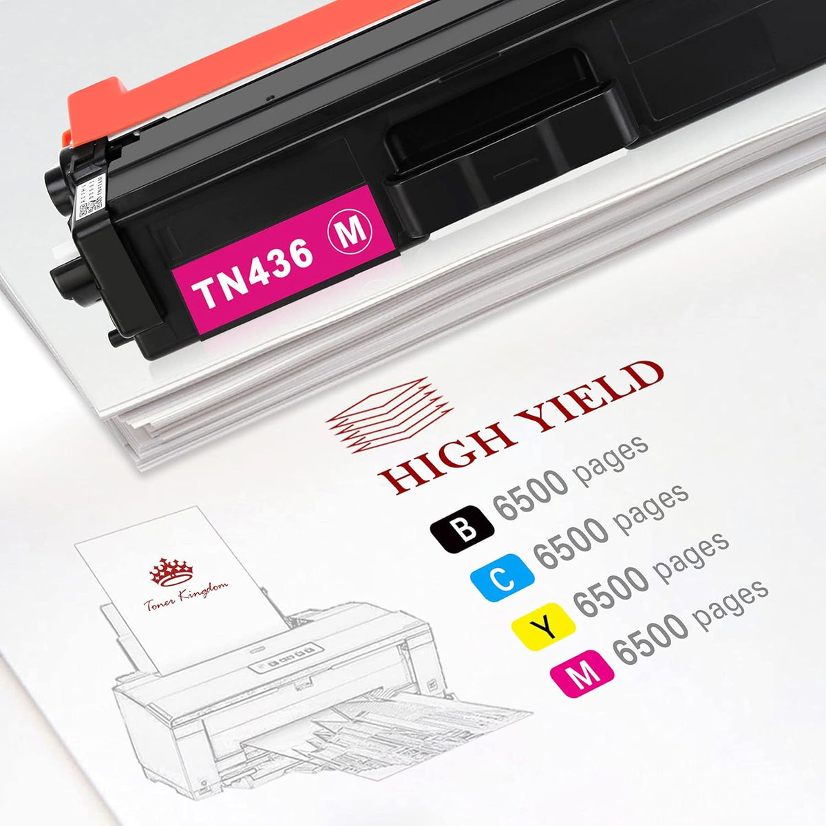 Compatible Toner Cartridge for Brother Printer (4 Packs) L6431