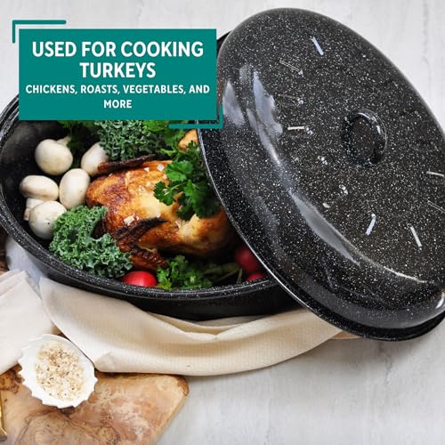 Black Covered Oval Roaster with Lid V643597