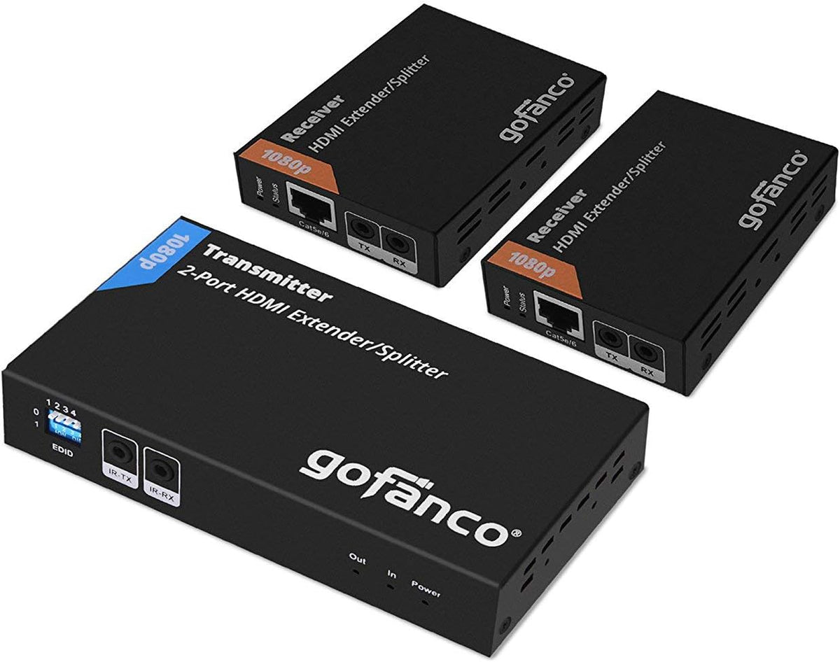 1x2 HDMI Extender Splitter Full HD 1080p Over Cat5e/Cat6/Cat7 Ethernet Cable C931