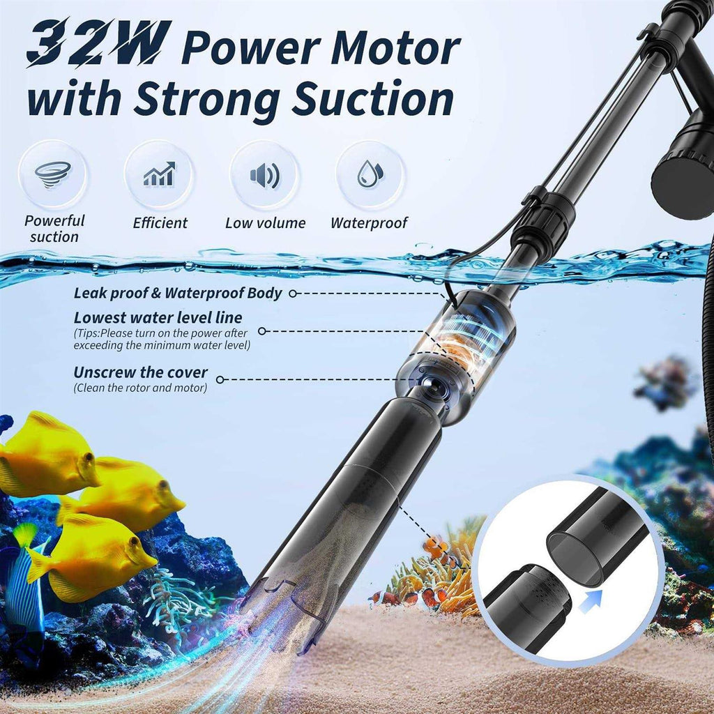 Fish Tank Cleaner Aquarium Gravel Cleaner Electric Fish Tank Cleaning Tools Y90476