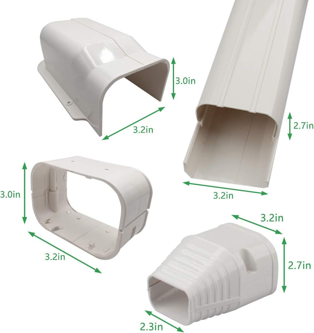 3'' W x 7.5ft L PVC Line Set Cover Kit, Pack of 2 F889936