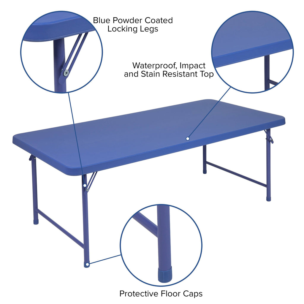 Granite White Plastic Folding Table M623476