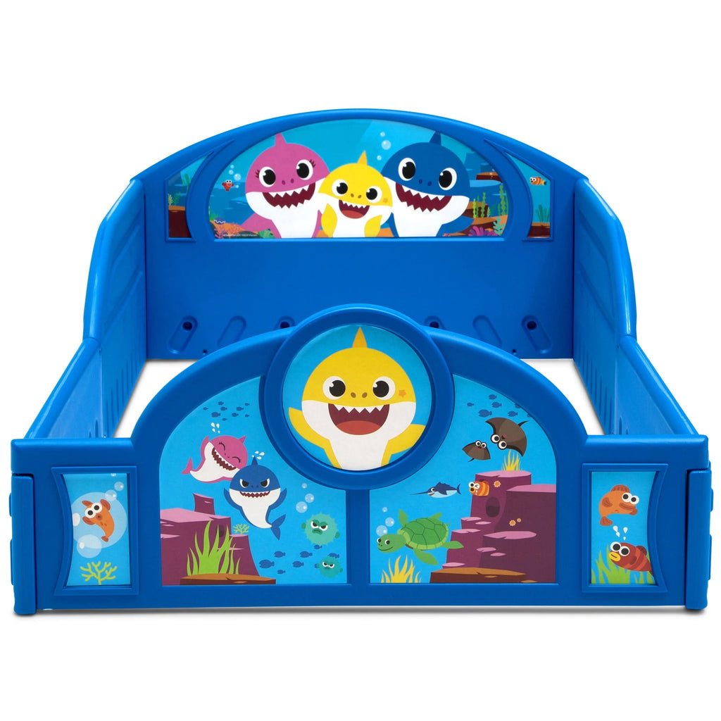 Plastic Toddler Bed with Attached Guardrails S676708