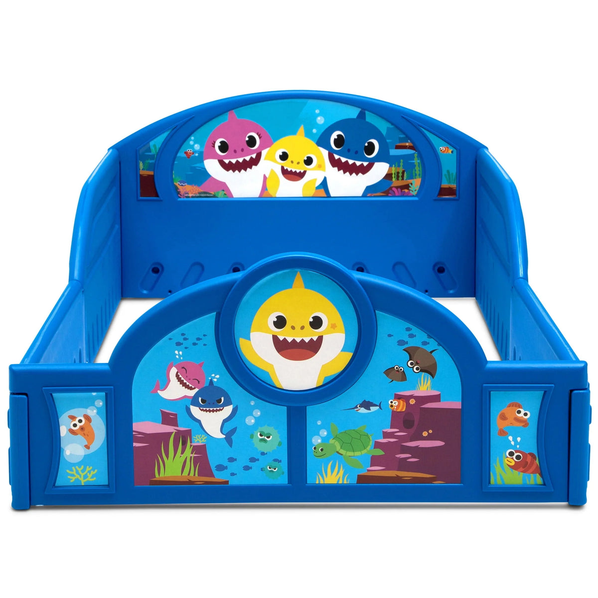 Plastic Toddler Bed with Attached Guardrails S676708