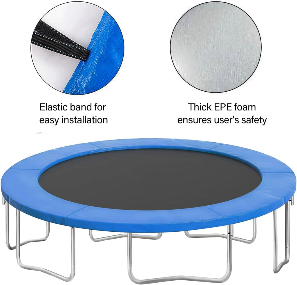 12FT Blue Trampoline Frame Pad Safety Spring Cover L880462
