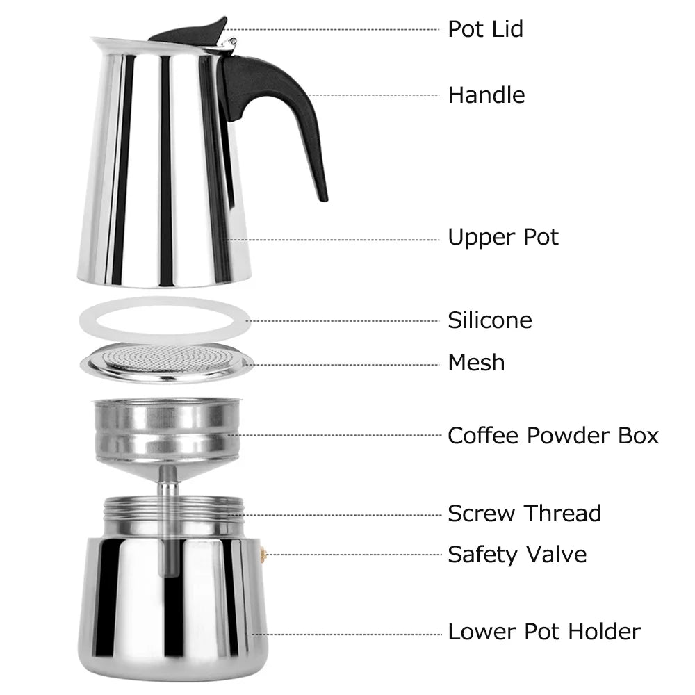 Stainless Steel Portable Electric Coffee Maker A516337