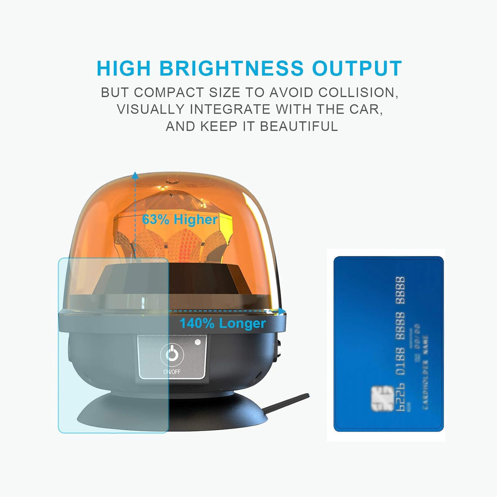 Magnetic Rechargeable Amber Warning Strobe Lights G204