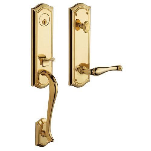 Satin Brass/Black Emergency Egress Handleset M6401