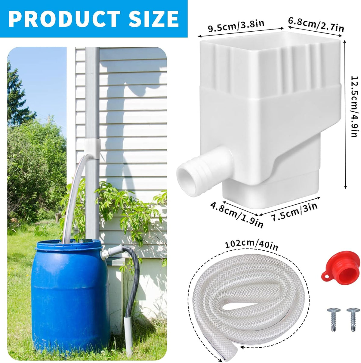 Rain Water Catching System with 40" Hose M951081