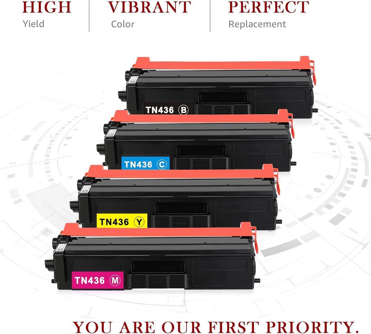 Compatible Toner Cartridge for Brother Printer (4 Packs) L6431