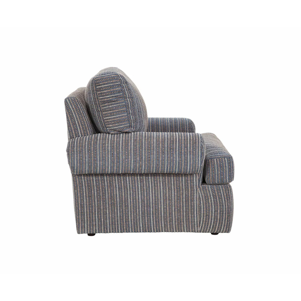 Blue Striped Fabric Chair I982471