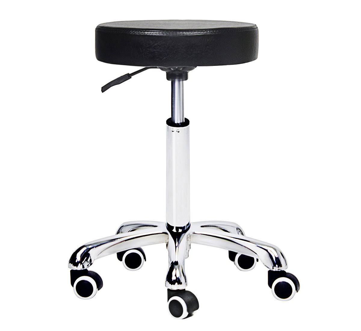Height Adjustable Rolling Swivel Stool Chair with Round Seat T573454