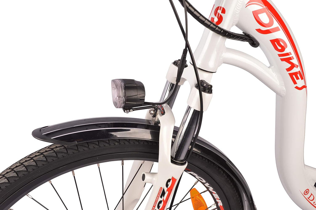 Pearl White 750W 48V 13Ah Step-Thru Electric Bicycle R110769