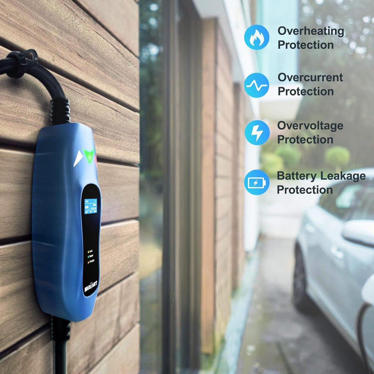 Level 2 Portable EV Charger 240 Volt 40 Amp 25ft Cable U66421