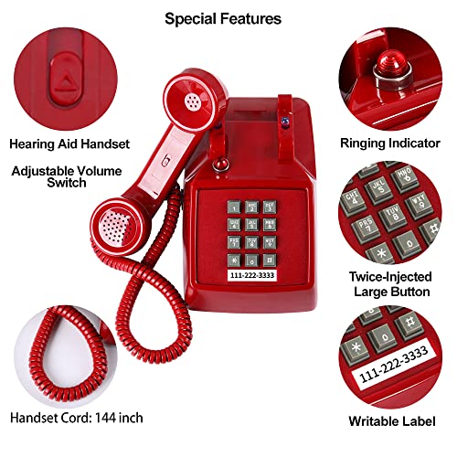 Red Corded Desk Telephone K31065