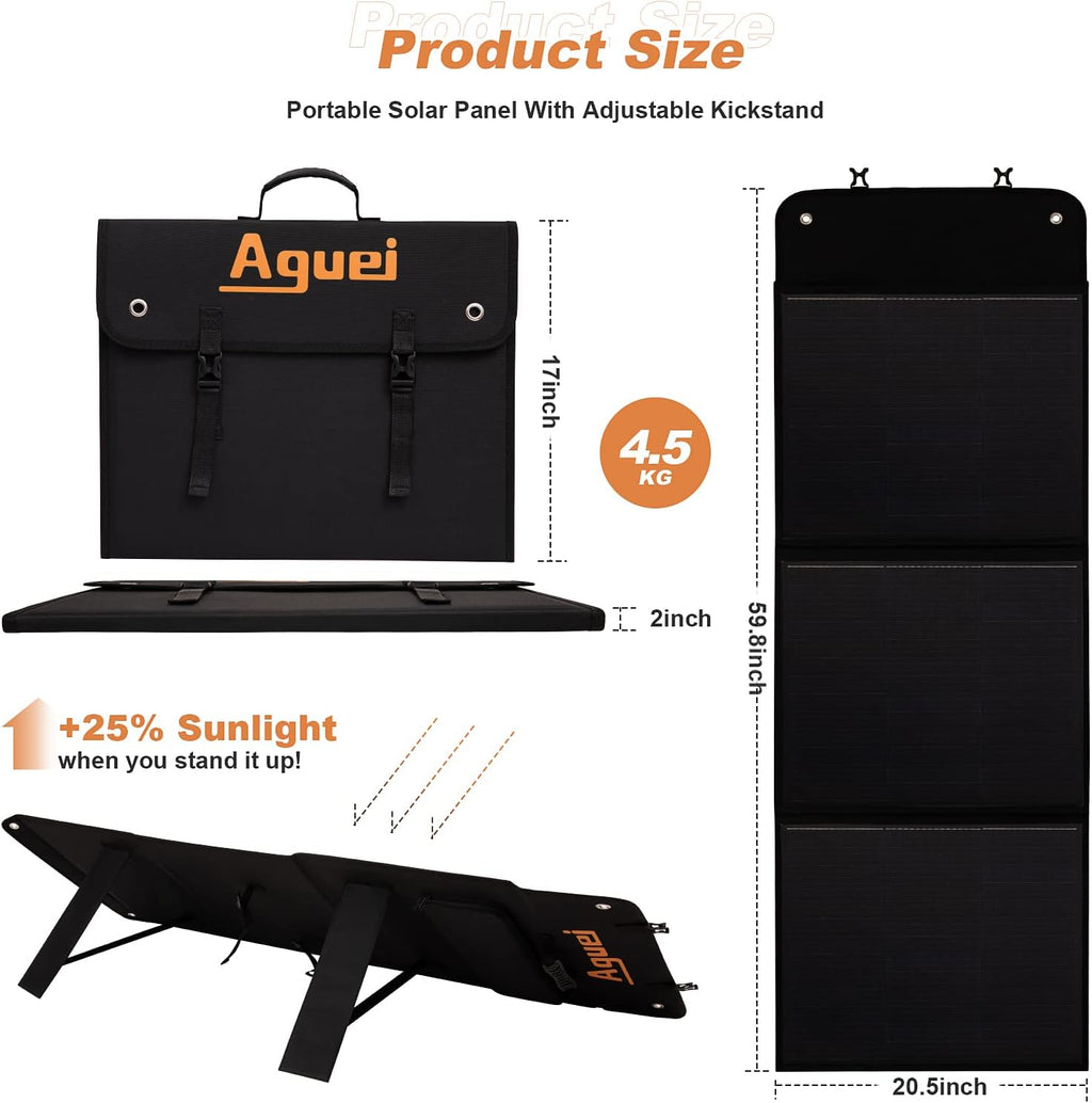 120W Monocrystalline Foldable Solar Panel with USB V799088