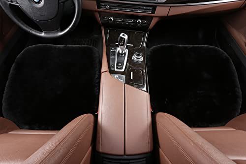 Beige Sheepskin Auto Front Seat Cushion Car Seat Cover Q25146