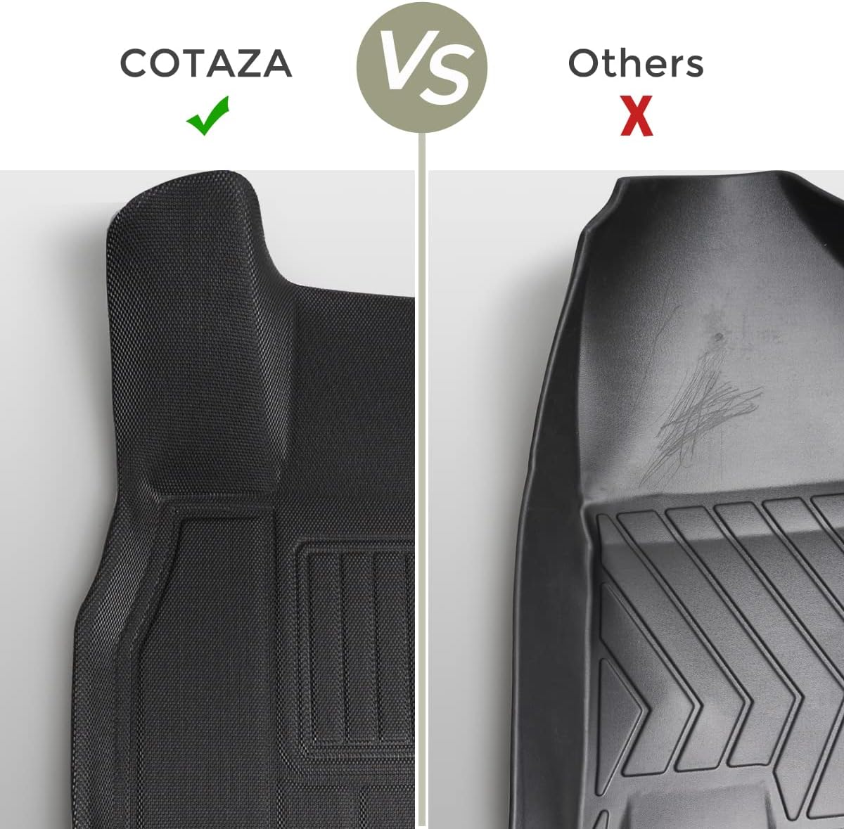 All Weather TPE Car Floor Mats Cargo Liner Black G97069