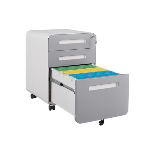 Black 3 Drawer Mobile File Cabinet E34688