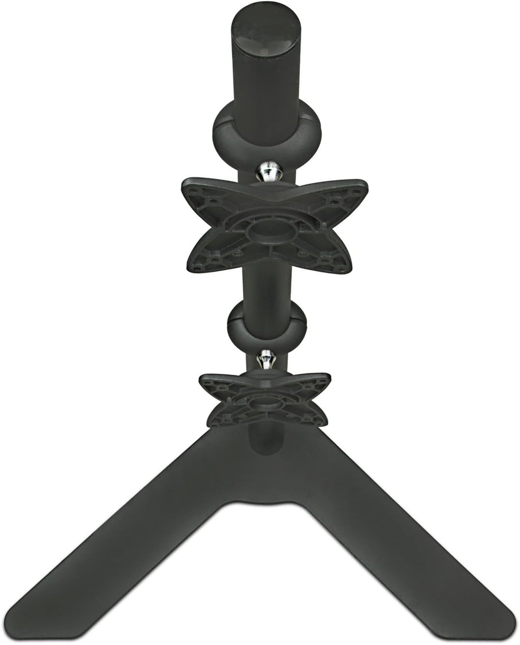 Dual Monitor Stand Vertical Stack Free Standing Desk Mount Adjustable Height Black B3366