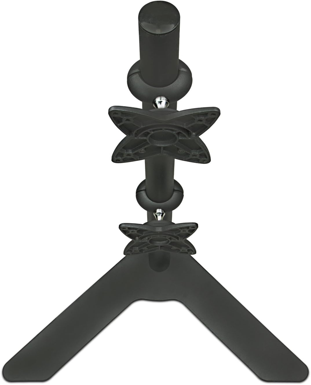 Dual Monitor Stand Vertical Stack Free Standing Desk Mount Adjustable Height Black B3366