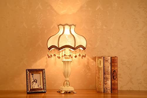 Brown Handmade Fabric Shade Table Lamp I5577