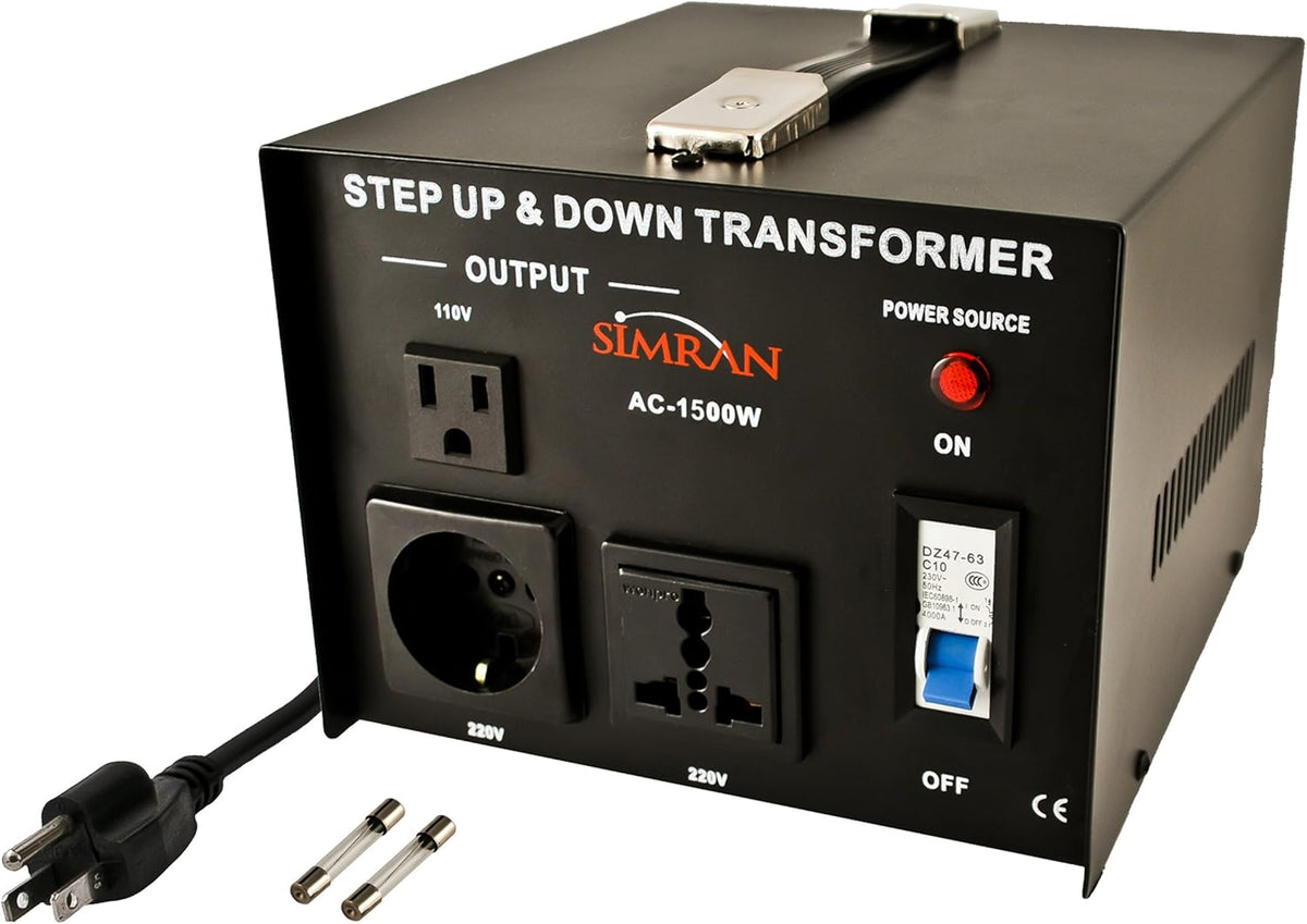 1500 Watt Voltage Power Converter Transformer, Black L134399