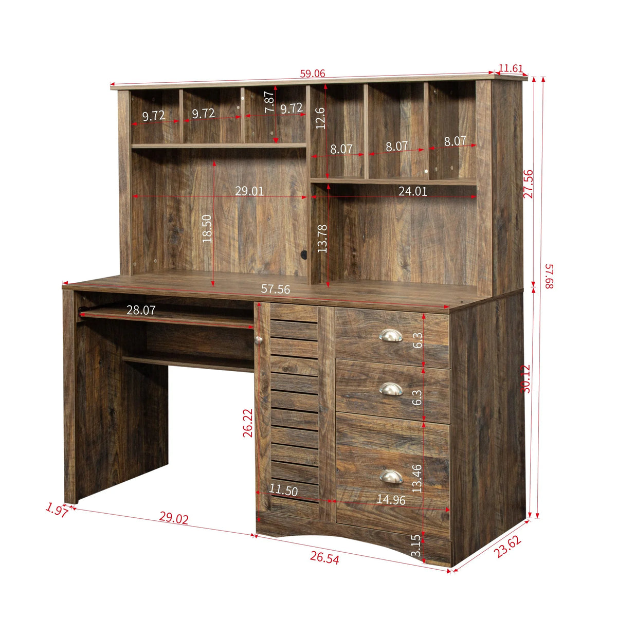 Vintage Desk with Storage R5640