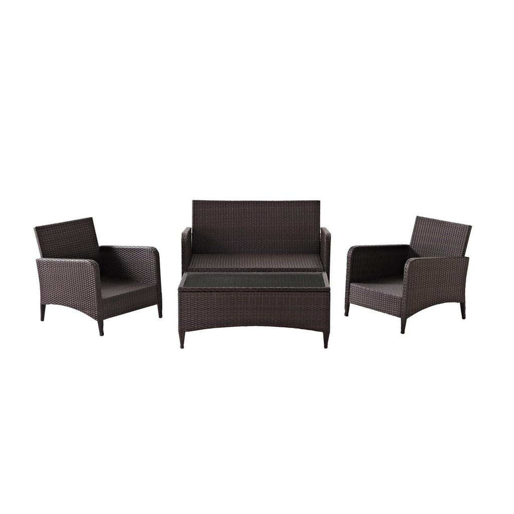 4Pc Outdoor Wicker Conversation Set P99084