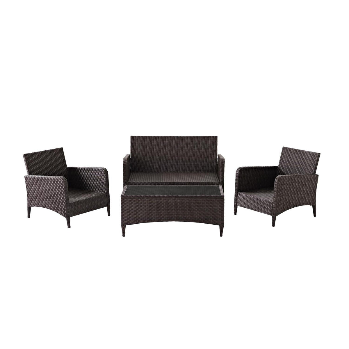4Pc Outdoor Wicker Conversation Set P99084