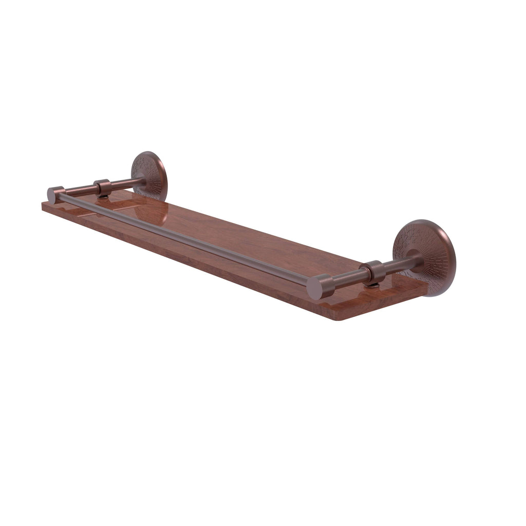 22 inch Solid Ironwood Shelf with Gallery Rail J40807