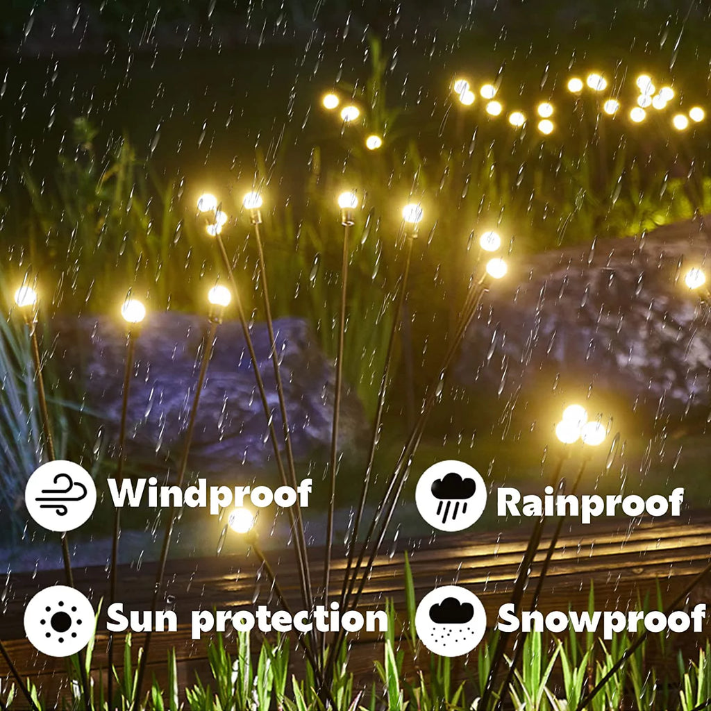 4 Pack 8 LED Solar Powered Waterproof Decorative Garden Lights O584918