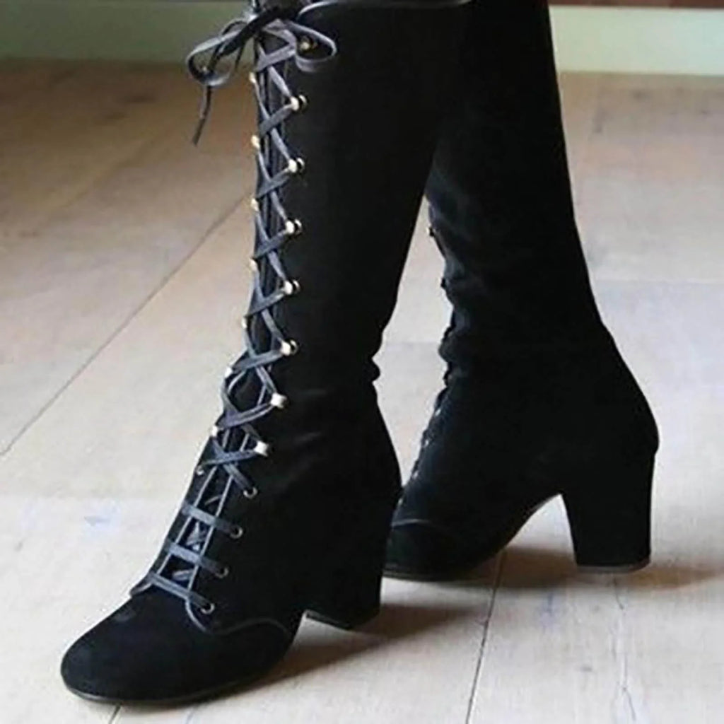 Brown Mid-Calf Riding Boots F140
