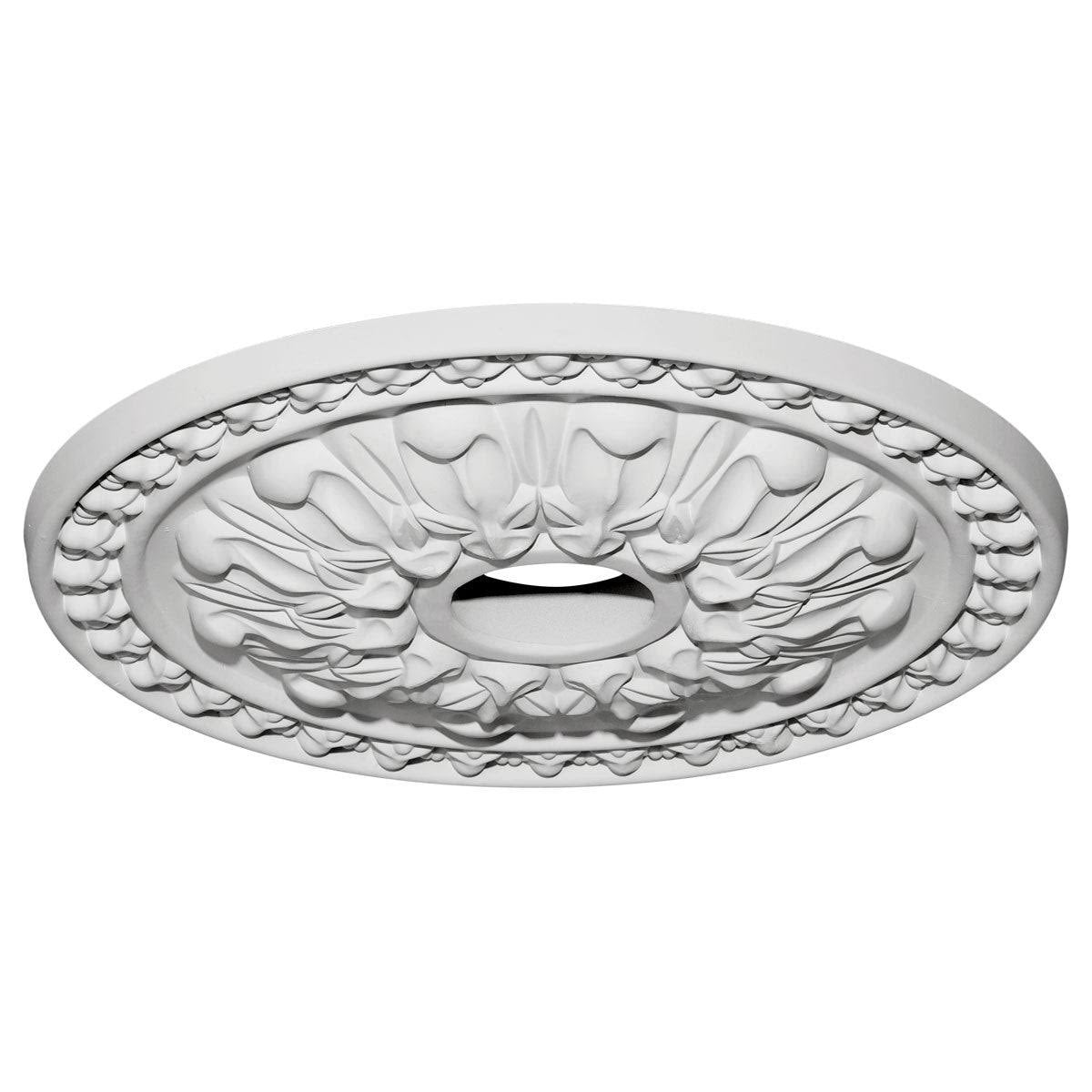 18x22OD x 3 1/2x22ID x 1 3/8x22P Hand-Painted Stone Hearth Crackle Ceiling Medallion U859201