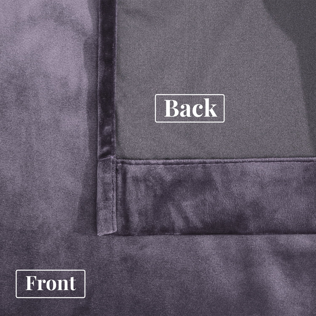 2 Panels Purple Velvet Light Blocking Curtains 52x84 inch V240339