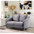 Gray Velvet Loveseat Couch U143