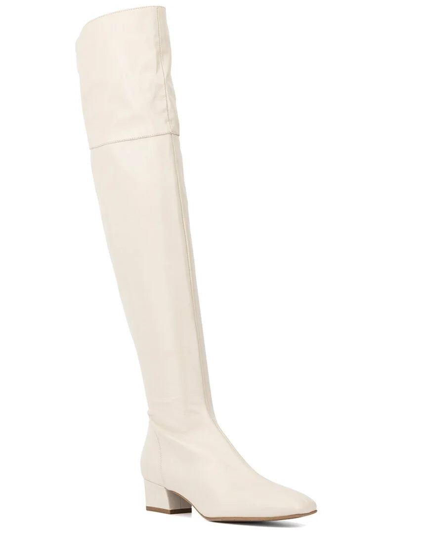 White Weatherproof Leather Boots R430041