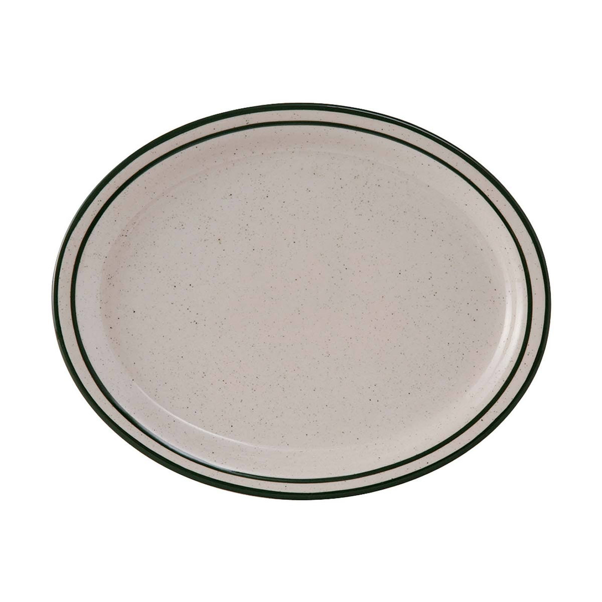 Emerald Green Speckle Oval Platter O228332