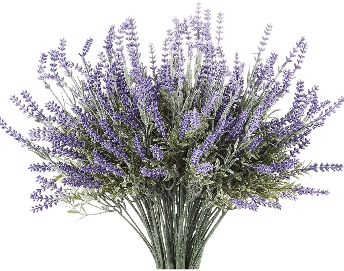 Artificial Lavender 4-Piece Bundle Faux Silk Plants Z4995
