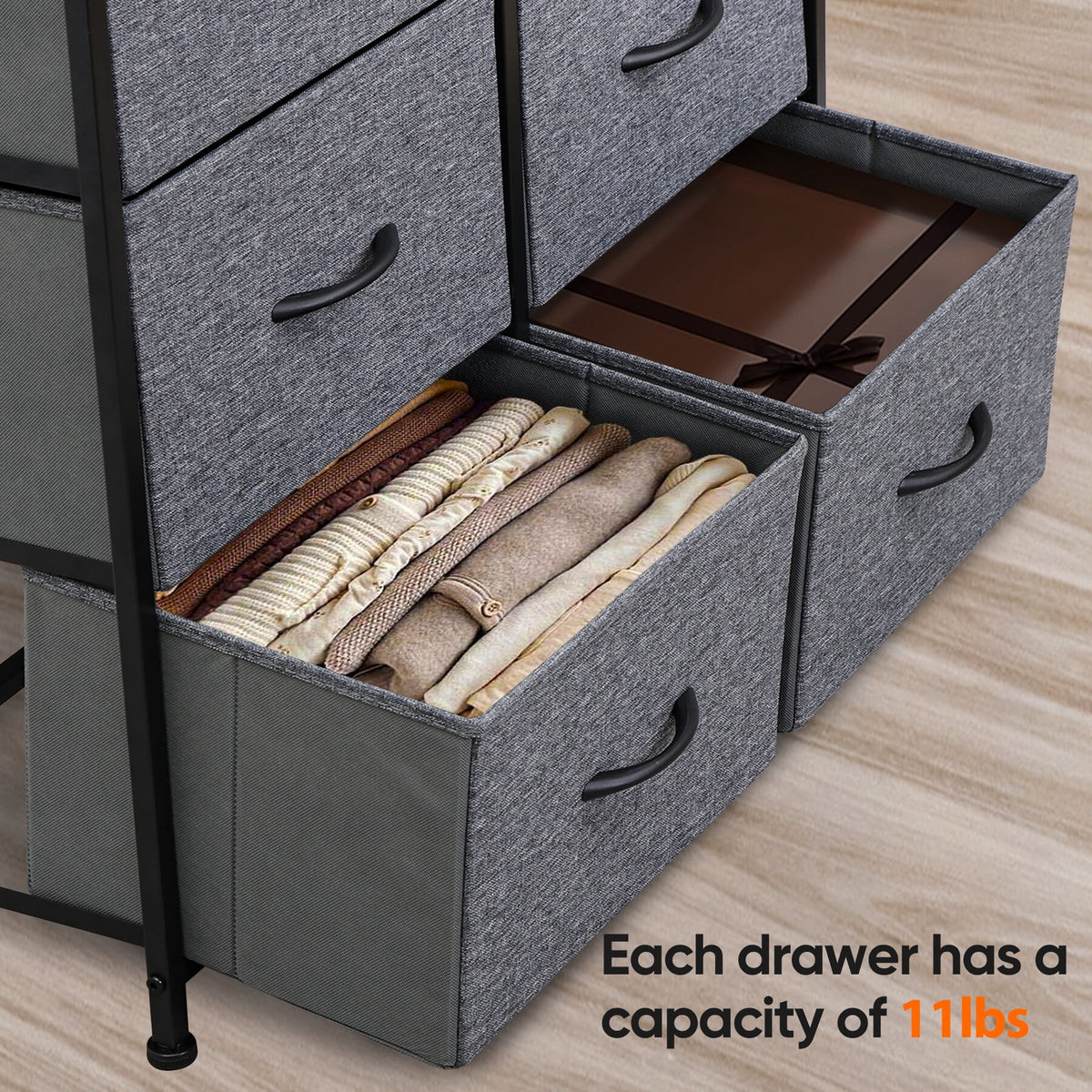 6 Drawer Fabric Storage Dresser B90841