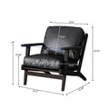 Solid Wood Pu Leather Accent Arm Chair S5268