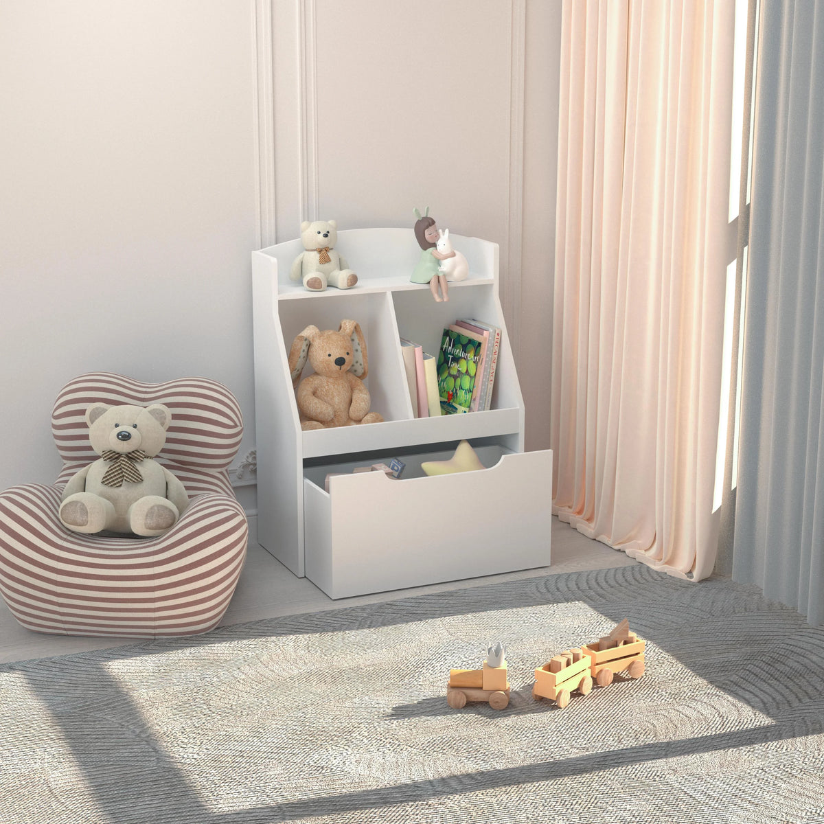 Kids Bookshelf with Drawer M569