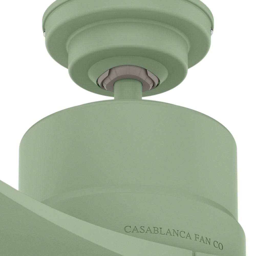 52x22 Piston Ceiling Fan with LED Light Sage Green O6752