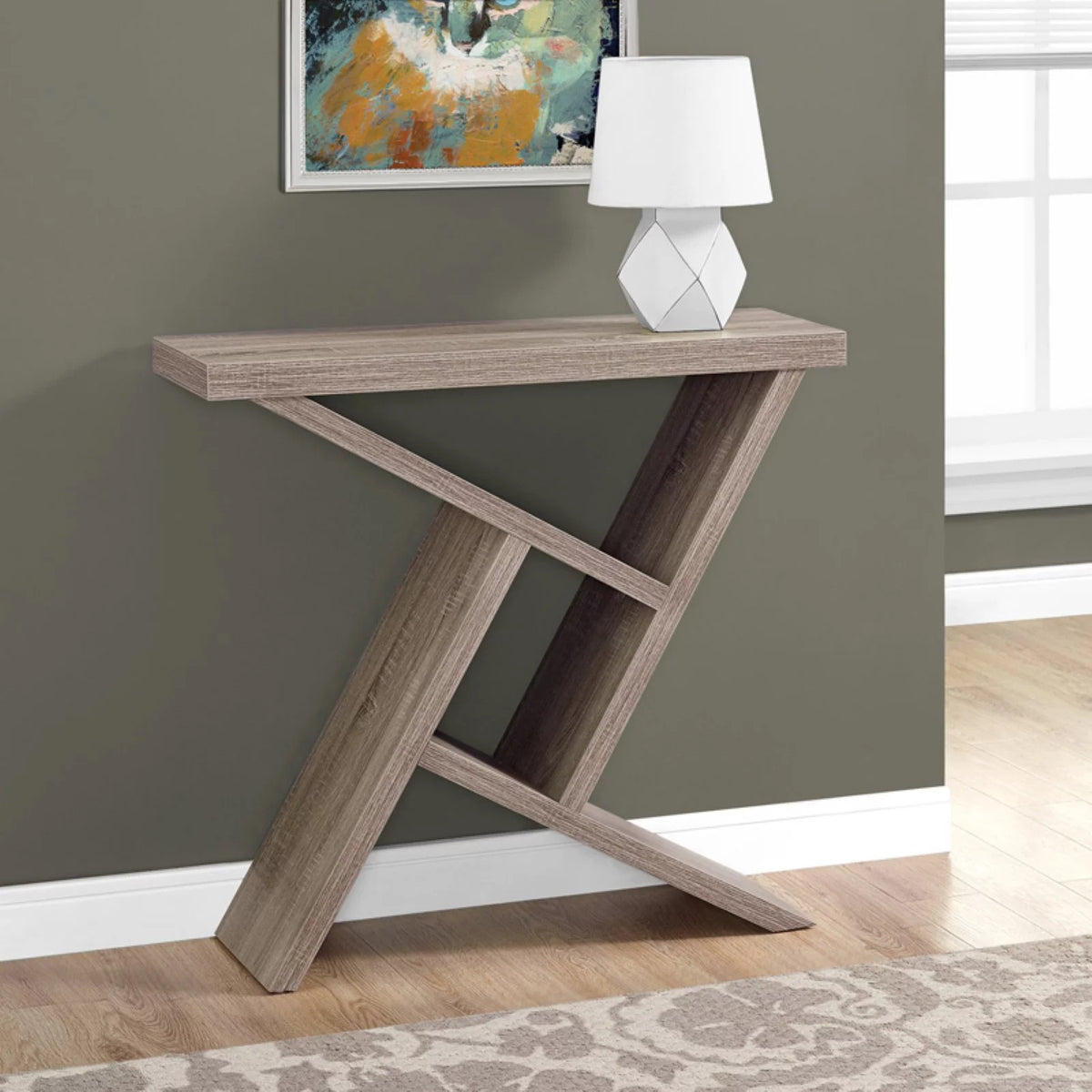 Grey And Black Laminate Accent Table D130972