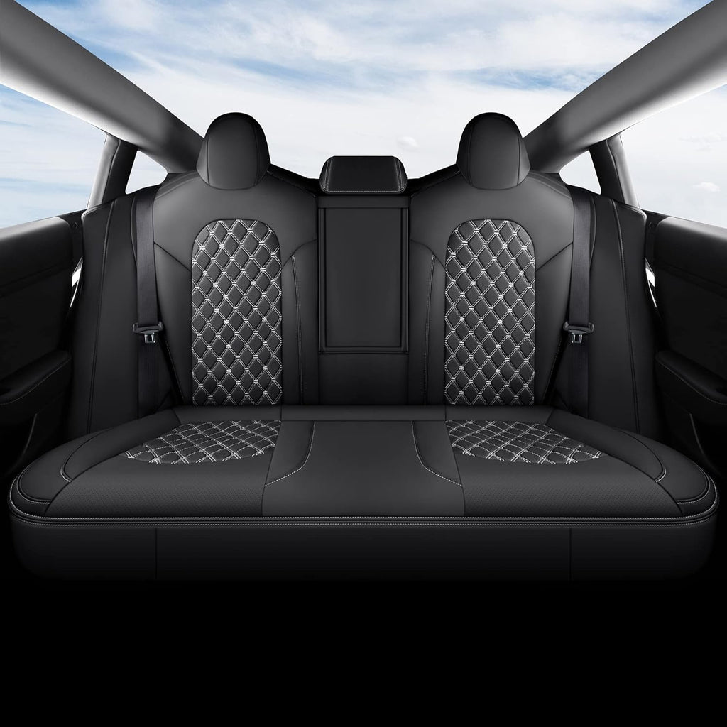 Pu Leather Car Seat Covers Full Set 5 Seatings Black Y845