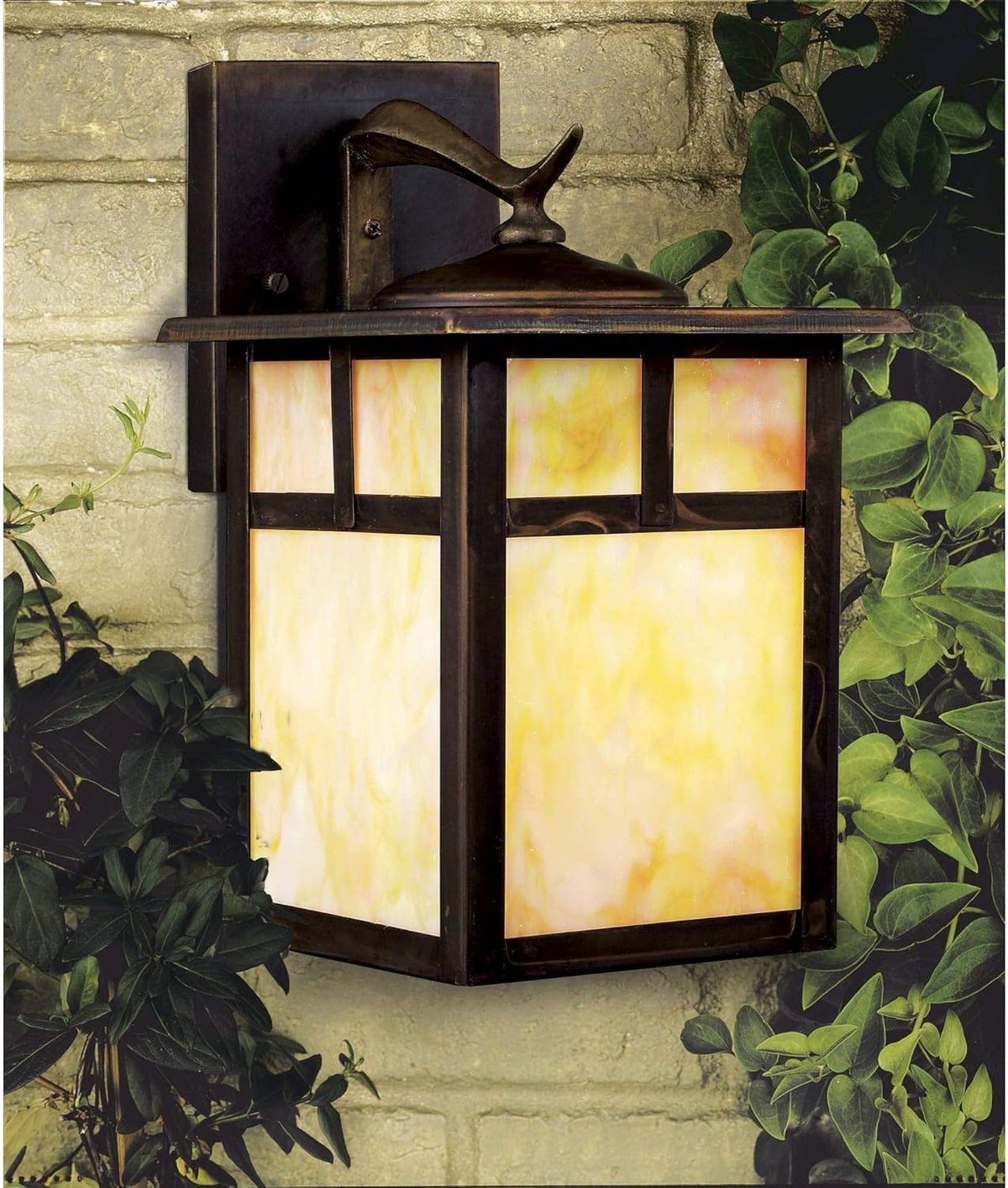 Solid Brass Outdoor Wall Sconce Lighting, 100 Total Watts, 11.5 Height N861773