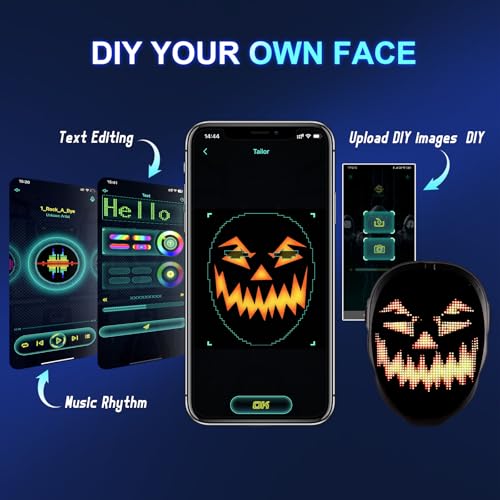 LED Mask with App Controlled Gesture Sensing A395
