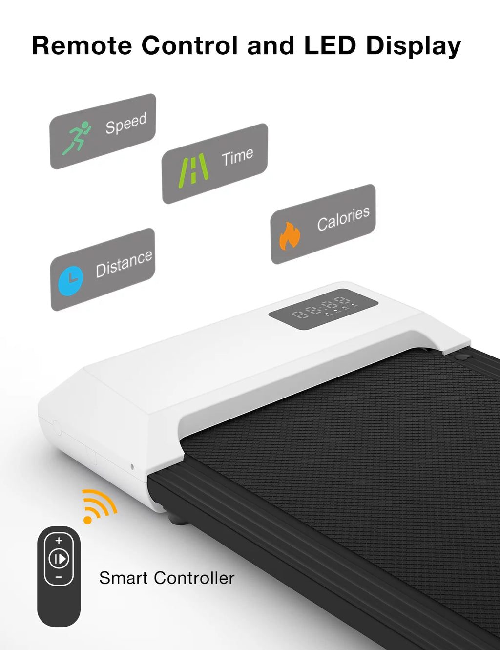 2.5Hp Walking Pad Treadmill with Remote Control and LED Display I80774