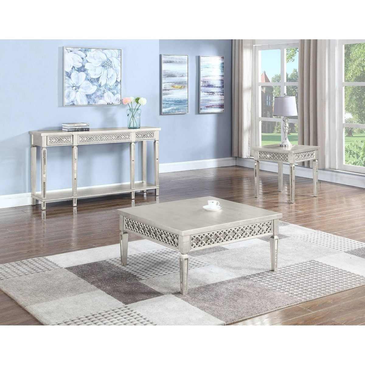 Square Coffee Table in Champagne Gold T354017